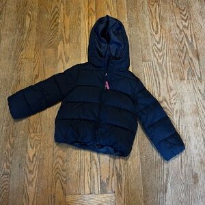 The Children’s Place Navy Blue Hooded Puffer Jacket Coat Winter Size 4T
